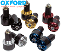 Oxford CNC Motorcycle Bar Ends with Carbon Inserts