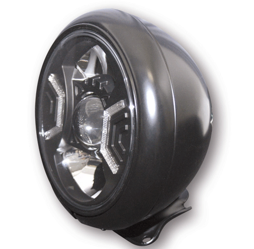 Highsider 7 inch LED HD Style 2 Motorcycle Headlamp Bottom Mount