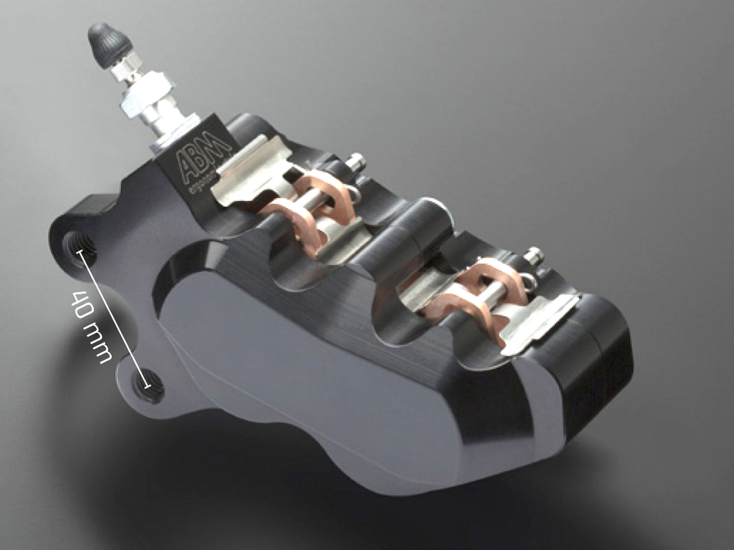 ABM isaac4 4~Piston Front Brake Caliper available Left or Right Handed
