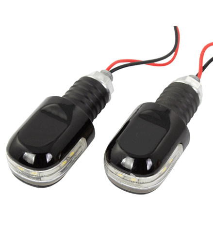 Universal LED Indicator or Marker Light Motorcycle Bar end Weights