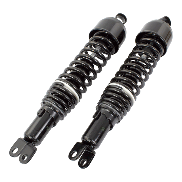 Biketek 365mm Eye to Fork Twin Motorbike Shock Absorber