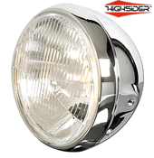 Highsider British Style 7 Inch Fluted Lens Motorbike Headlight
