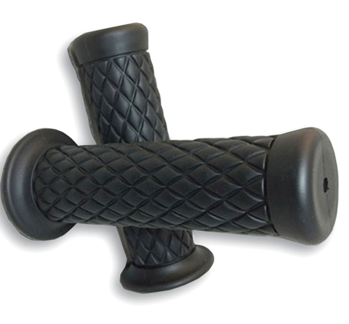 Custom Diamond Style 1" Soft Rubber Motorcycle Handlebar Grips