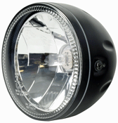 Halo Motorcycle Headlight 150mm Side or Bottom Mount