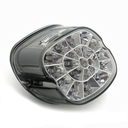 Harley Davidson 1973~2011 Shin Yo Smoked Lens LED Rear Light E~Marked