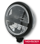 Highsider Bates Style Type 5 Bottom Mount LED Motorcycle Headlight