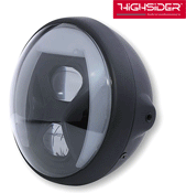Highsider 7 inch British Style Type 8 LED Motorcycle Headlamp Side Mount