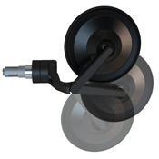 Highsider smart Circula S Force Evo Bar End Mirror Black