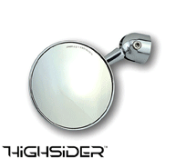 Highsider CLASSIC Motorcycle Handlebar End Mirror Chrome or Black