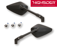 Highsider Columbia 2 Adjustable Aluminium Handle Bar Mirror Pair