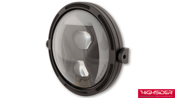 Highsider FRAME~R1 Type 8 7 inch LED Motorcycle Headlight with DRL and Cornering Light E~Marked
