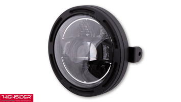Highsider FRAME~R2 Type 10 5.75 inch LED Motorcycle Headlight with Position Light E~Marked