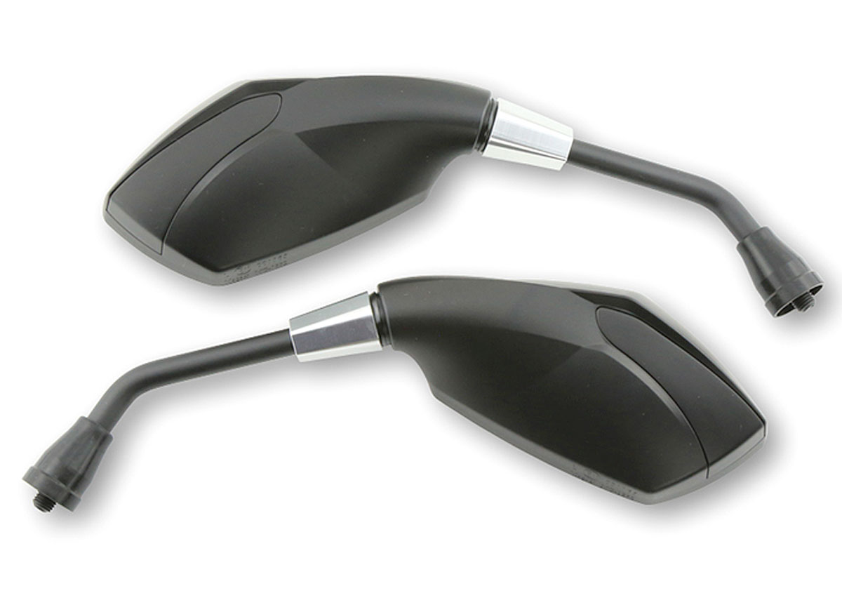 Highsider Ravenna Universal Black Motorbike Mirror Pair