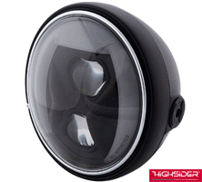 Highsider 7 inch Santa Fe Type 8 LED Side Mount Motorcycle Headlamp