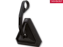 Highsider TETRA Long Motorcycle Handlebar End Mirror Black Finish