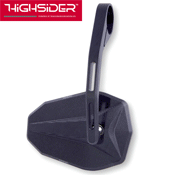 Highsider VICTORY X Motorbike Handle Bar End Mirror Black Finish
