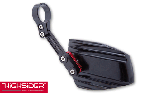 Highsider WAVE CNC Bar End Mirror PAIR with Coloured Insert