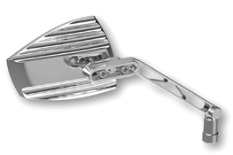Highsider WAVE CNC Chrome Finish Handlebar Mirror PAIR