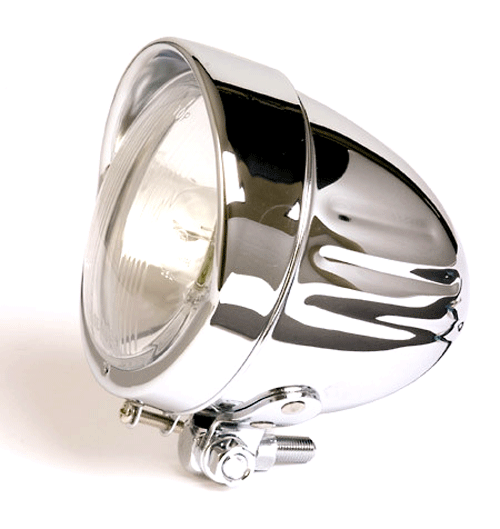 Four and a Half Inch Indian Style Chrome Headlight