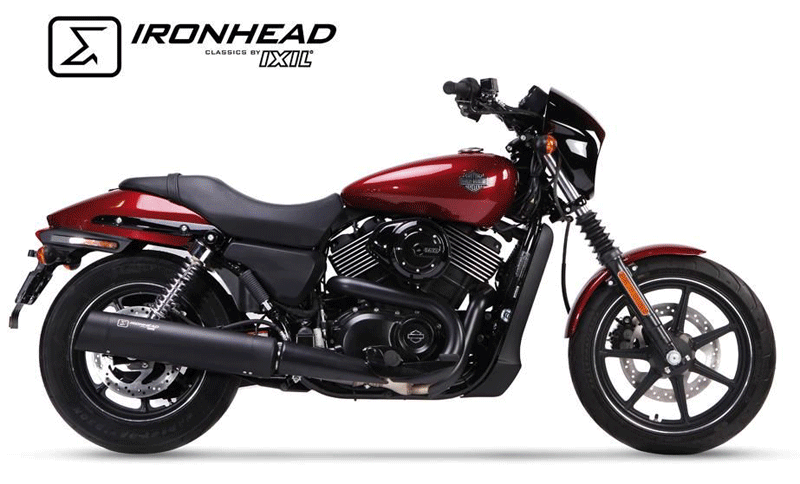 Harley Davidson Street 500 750 2014~16 Ixil Ironhead LONG Stainless Steel Silencer