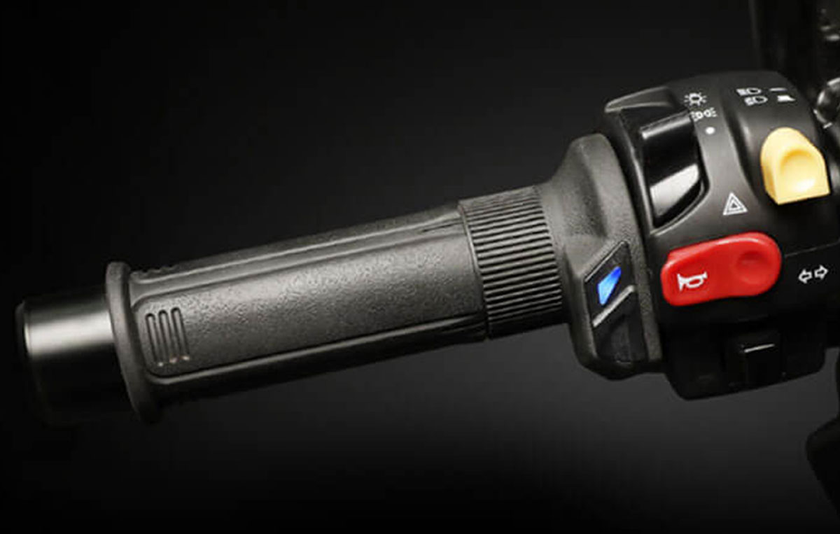 Koso 1 Inch Heated Motorcycle Handlebar Grips with Integrated Switch