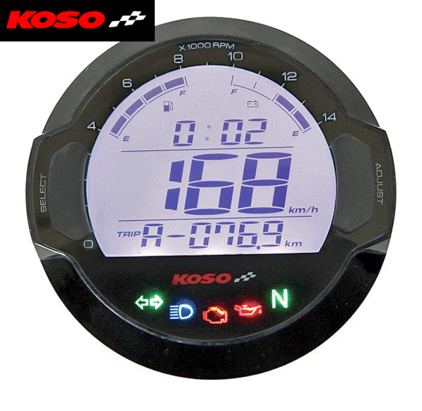 Koso DL~03SR Multi Function Digital Motorcycle Dash Cockpit