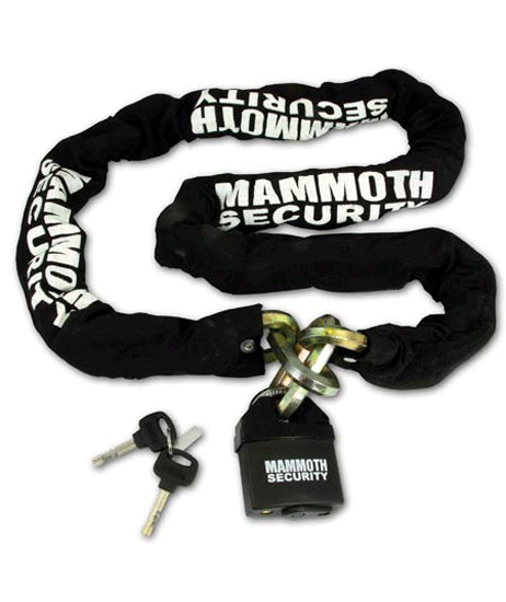 Mammoth Security 12mm Hexagon Motorbike Lock and Chain