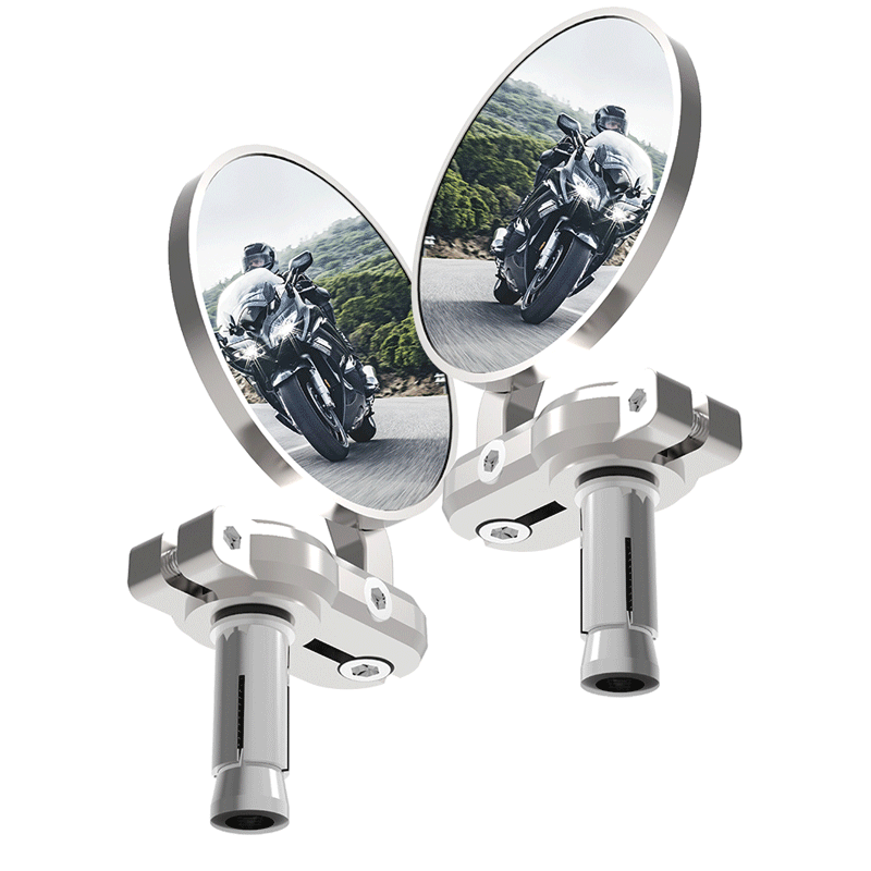 Oxford Motorcycle Handlebar Bar End Mirror Pair