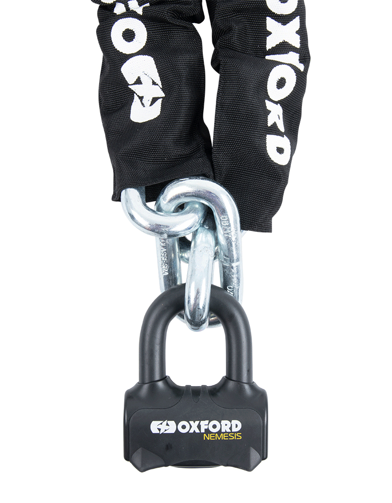 Oxford Nemesis Ultra Strong 16mm Motorcycle Chain & Disc Lock