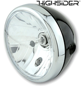 Highsider RENO 7 Inch Motorcycle Headlight with Prismatic Lens