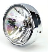Universal 7" Motorcycle Chrome Headlight, dip to right
