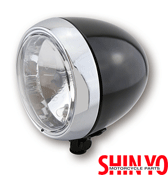 Metal Cased 100mm Bottom Mount Motorcycle Custom Headlight e~marked
