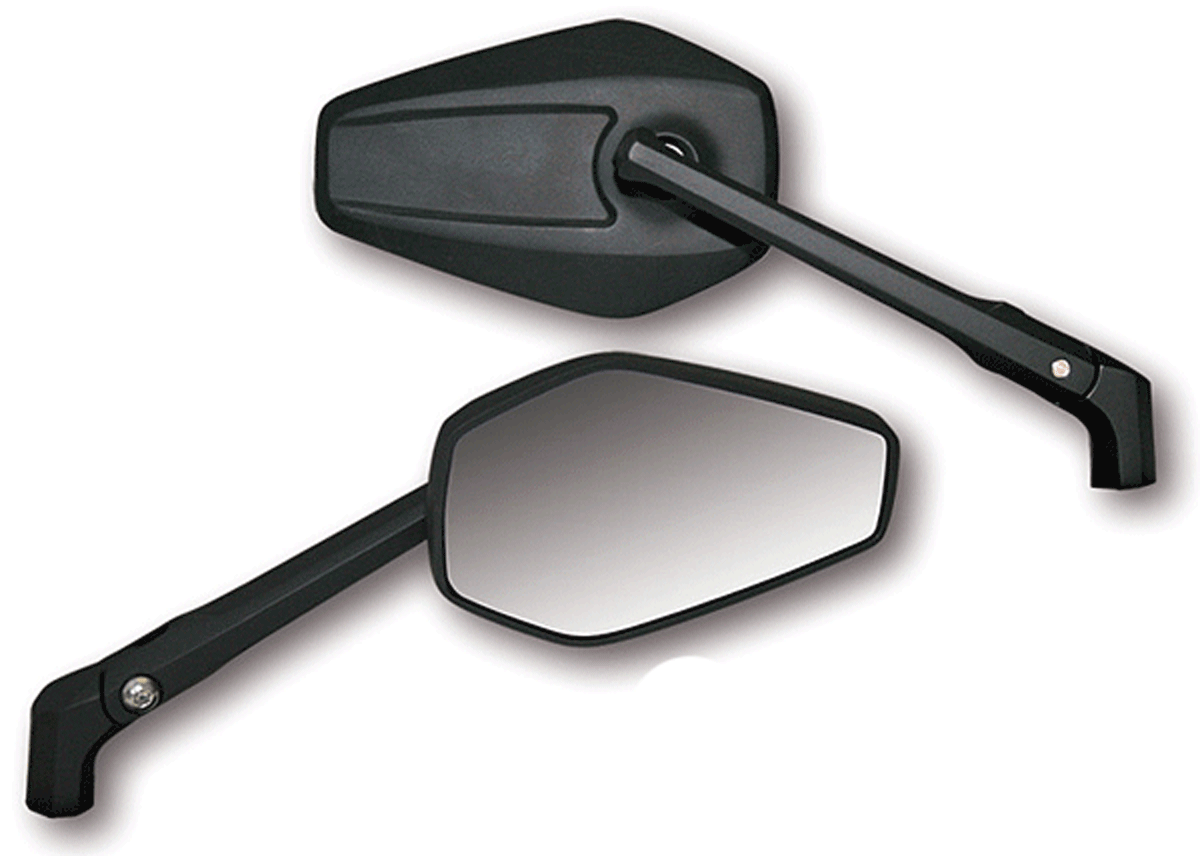 Highsider Booster 2 Mirror Pair Black Aluminium