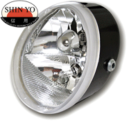 Shin Yo Oval Custom Universal Motorcycle Headlight