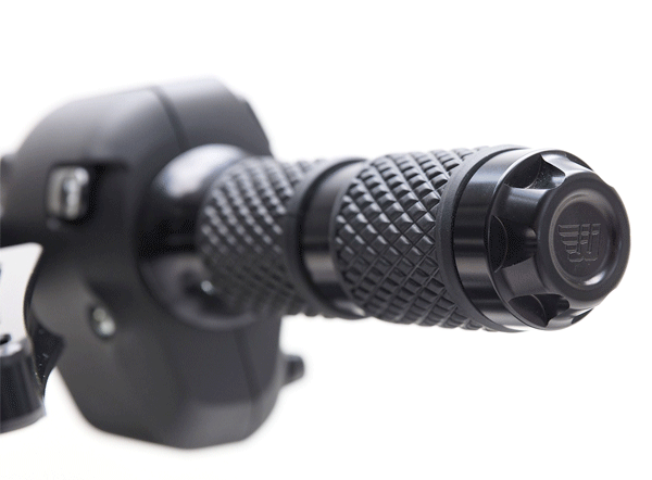 Wunderkind Harley Davidson Low Rider S CNC Aluminium and Rubber Handlebar Grips