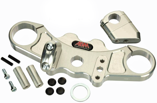 a.m.a handiworks　HD Kawasaki ZX9R 02 ABM Billet Handlebar Conversion Top Yoke, abm